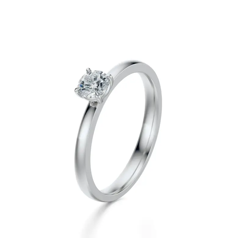 Pierścionek z białego złota z diamentem AJPZ_073